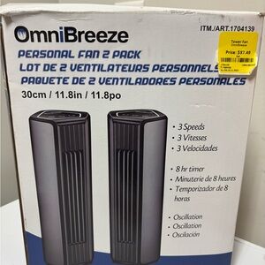 OmniBreeze Personal Fan 2 Pack